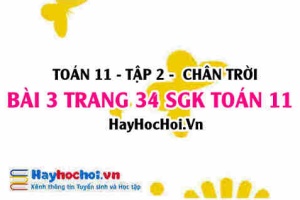 Bài 3 trang 34 Toán 11 tập 2 Chân trời sáng tạo